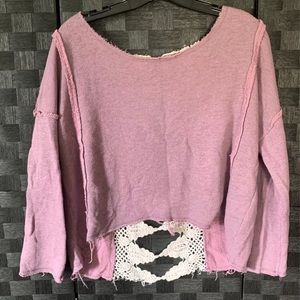 Free people open back sweater